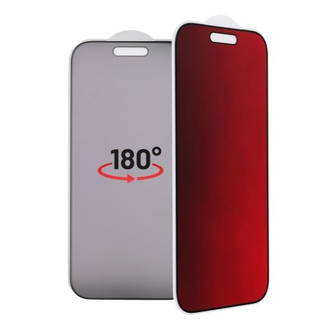Szkło hybrydowe 5D do iPhone 15 Bestsuit Flexible Colorfull Privacy 180 magenta