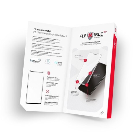 Szkło hybrydowe 5D do iPhone 17 PRO MAX / 18 PRO MAX Forcell Flexible czarne