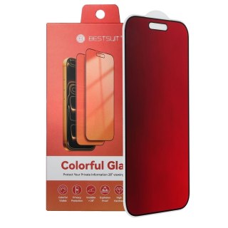 Szkło hybrydowe 5D do iPhone 17 PRO MAX Bestsuit Flexible Colorfull Privacy 180 magenta