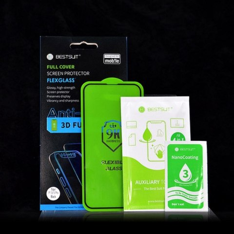 Szkło hybrydowe 5D Full Glue do Xiaomi 15 Bestsuit Flexible czarne