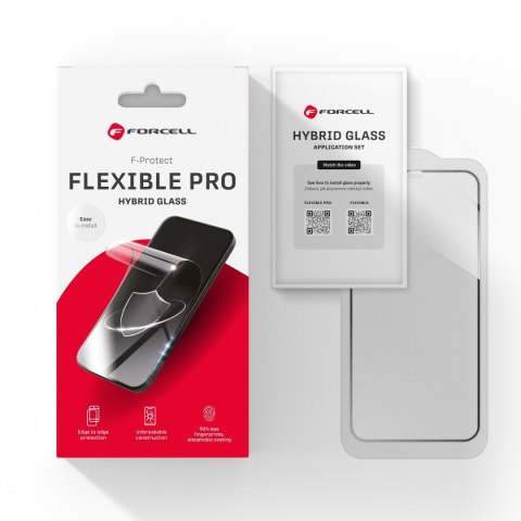 Szkło hybrydowe do iPhone 16 PLUS Forcell Flexible 5D czarne