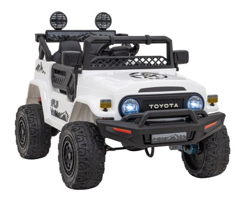Toyota FJ Cruiser dla dzieci Biały + Pilot + Napęd 4x4 + Audio LED + EVA + Wolny Start