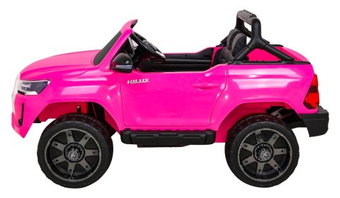 Toyota Hilux na akumulator dla dzieci, Różowy Pickup + Napęd 4x4 + Pilot