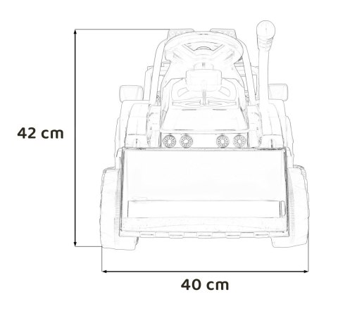 Traktor Spychacz G320 dla najmłodszych dzieci Niebieski + Ruchoma łyżka + Melodie + Klakson + Światła LED