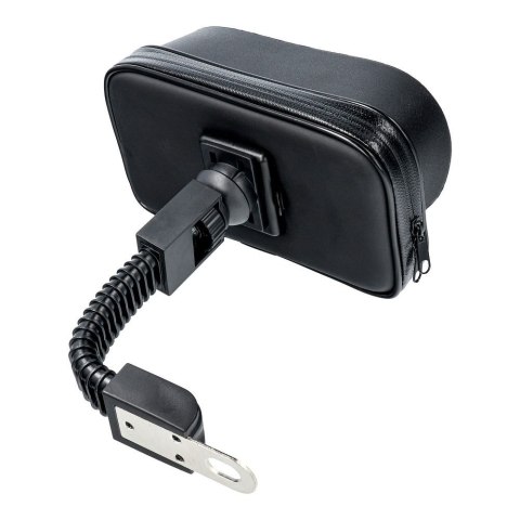 Uchwyt motocyklowy na zamek wodoodporny z daszkiem ( 4,8" - 5,5" ) czarny