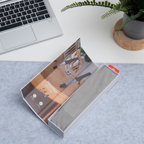 Uchwyt na laptop / tablet biurkowy składany Forcell F-Grip Fold Stand H Pro szary