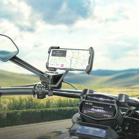 Uchwyt na telefon do motocykla Hoco na lusterko CA119 czarny