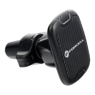 Uchwyt na telefon do samochodu magnetyczny Forcell F-Grip Carbon H-CT325 do kratki czarny