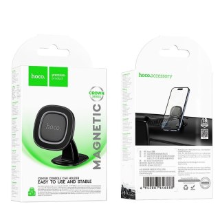 Uchwyt na telefon do samochodu magnetyczny Hoco do deski H73 czarno szary