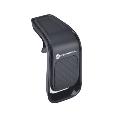 Uchwyt na telefon do samochodu uniwersalny Forcell F-Grip Carbon B060 do kratki czarny
