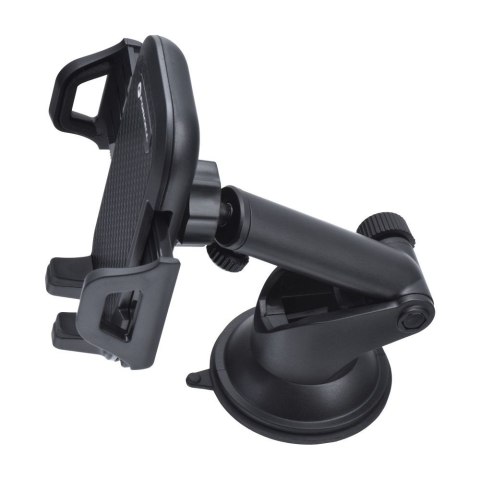 Uchwyt na telefon do samochodu uniwersalny Forcell F-Grip Carbon Bracket ramię regulowane do szyby / kokpitu czarny