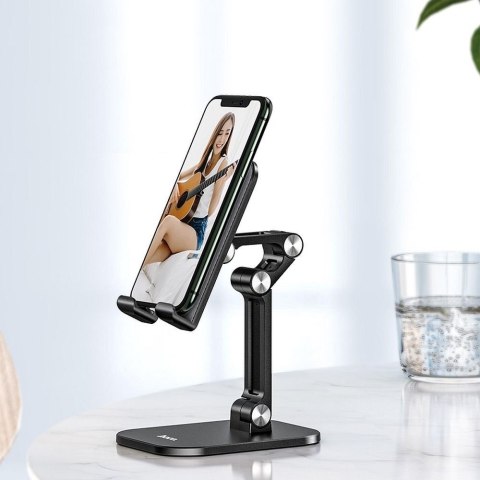 Uchwyt na telefon / tablet biurkowy składany Hoco (4,7" - 13") PH34 czarny