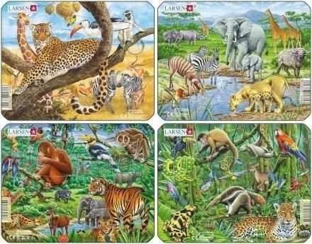 Układanka Larsen Mini Exotic Animals 11el