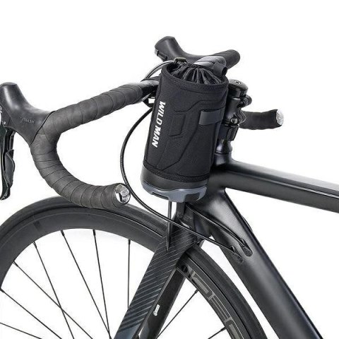 WILDMAN sakwa rowerowa na bidon na kierownicę 1L R1 czarna