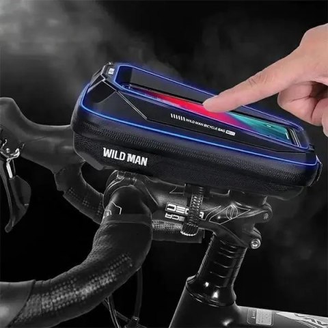 WILDMAN sakwa rowerowa na ramę na zamek 0,6L (4" - 7") MS33 czarna