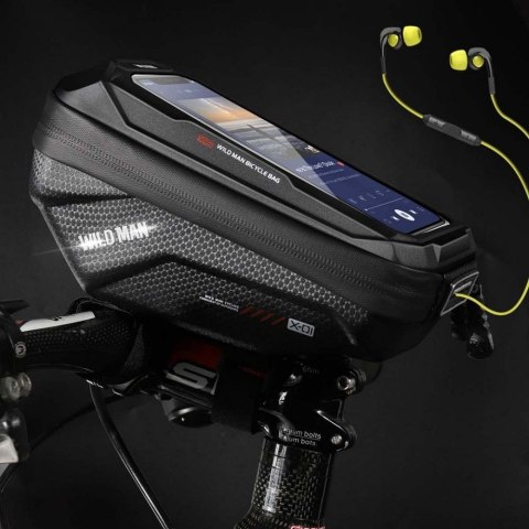 WILDMAN sakwa rowerowa na ramę na zamek 0,6L (4" - 7") MS33 czarna
