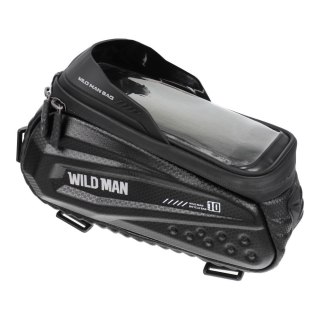 WILDMAN sakwa rowerowa na ramę na zamek 1,2L (4" - 7") ES10 czarna