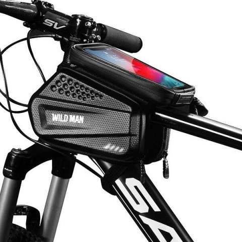 WILDMAN sakwa rowerowa na ramę na zamek 1,2L (4"-7") ES6 czarna