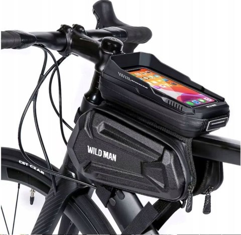 WILDMAN sakwa rowerowa na ramę na zamek 1,2L (4" - 7") XT6 czarna