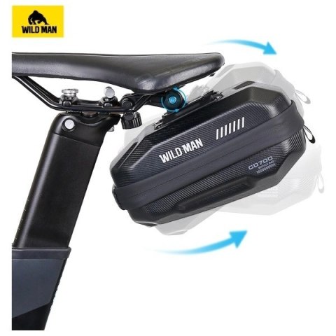 WILDMAN sakwa rowerowa na ramę na zamek 1L (4" - 7") M90 czarna