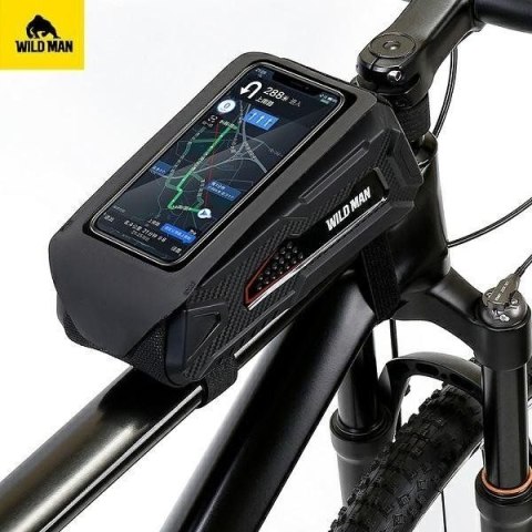 WILDMAN sakwa rowerowa na ramę na zamek 1L (4" - 7") M90 czarna