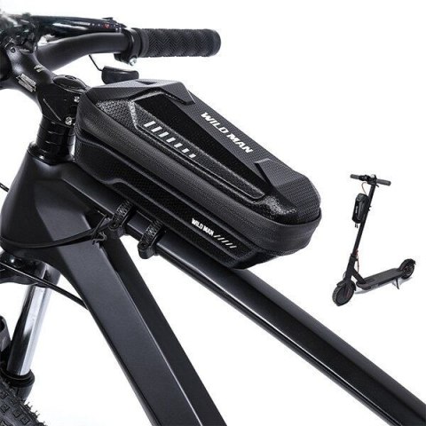 WILDMAN sakwa rowerowa na ramę na zamek 1L XS5 czarna