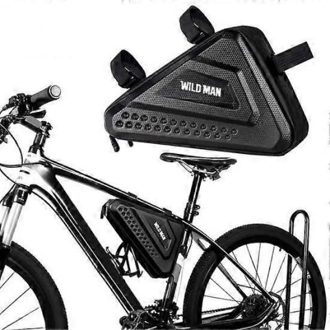 WILDMAN sakwa rowerowa pod ramę na zamek 2,5L ES19 czarna