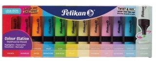 Zakreślacz 12 kolorów + podstawka PELIKAN