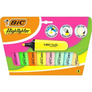 Zakreslacz Flat Highlighter neon pastel mix 8szt
