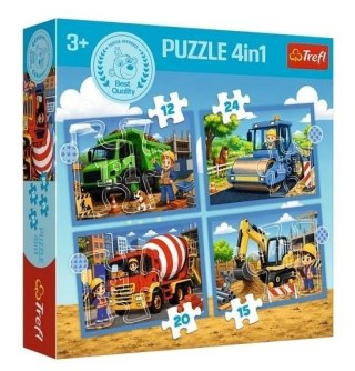 Puzzle 4w1 Pracowite popołudnie TREFL
