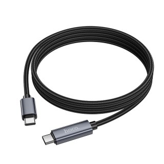 Kabel USB C do USB C Hoco 3A 60W z wyświetlaczem 1 m X112 czarny
