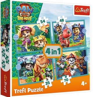 Puzzle 4w1 Historie z wyspy dinozaurów TREFL