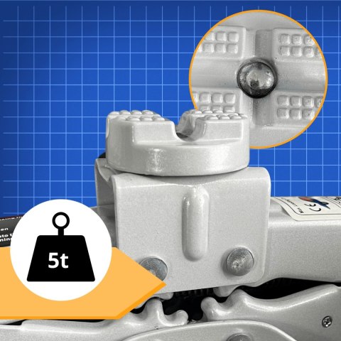 Elektryczny podnośnik samochodowy 2T 12V z pilotem wys. 12-35cm lekki 4.3kg