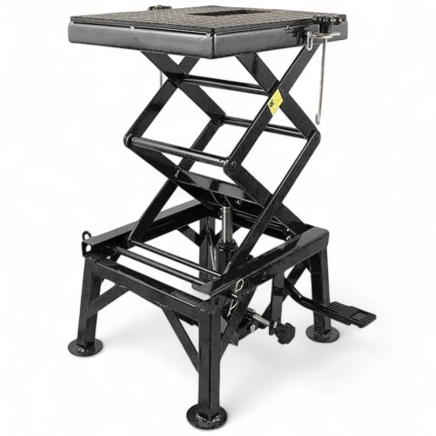 Podnośnik Hydrauliczny Motocyklowy 135 kg 35-87 cm z Gumowaną Platformą