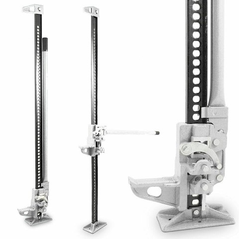 Podnośnik kolejowy lewarek farmerski 3t 132 cm stalowy do auta terenowego offroad