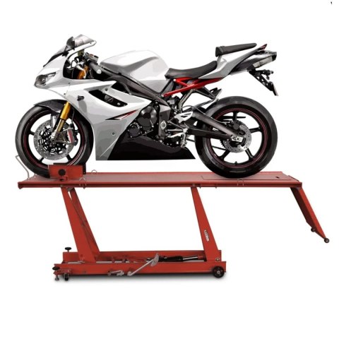 Podnośnik motocyklowy platforma podnośnik hydrauliczny 460 kg czerwony