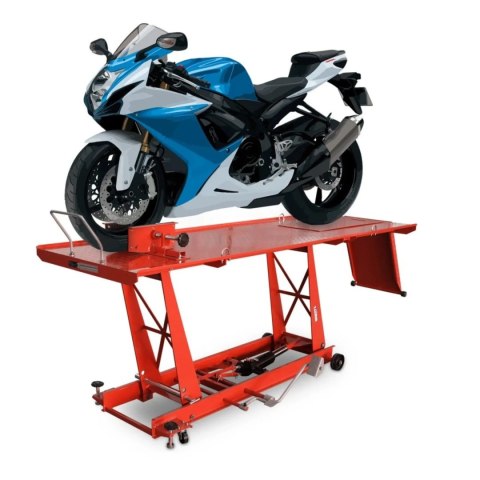 Podnośnik motocyklowy platforma podnośnik hydrauliczny 460 kg czerwony