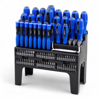 Zestaw wkrętaków i bitów 100 el. Torx PH PZ SL Hex z grzechotką magnetyczne