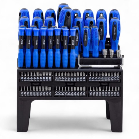 Zestaw wkrętaków i bitów 100 el. Torx PH PZ SL Hex z grzechotką magnetyczne