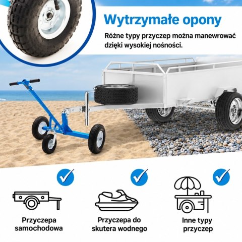 Koło manewrowe do przyczep podporowe z regulacją wysokości do 453kg