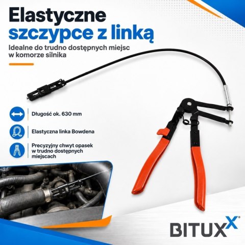 Zestaw szczypiec do opasek zaciskowych BITUXX 11 el. - narzędzia do przewodów