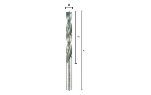 Komplet wierteł krętych do drewna 3-10 mm, HSS, 8szt. PTM 8, Profi Holz, ALPEN 0000600093100