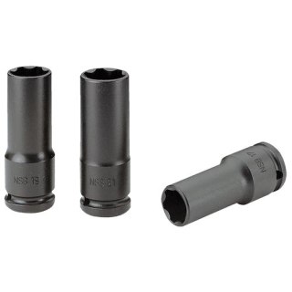 Zestaw 3 szt. nasadek udarowych 1/2", 6-kątnych długich cienkościennych, 17-19-21 mm, FACOM NSB.3