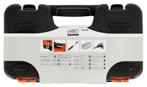 Zestaw nasadek 1/2" BAHCO S240-SPL metrycznych z grzechotką, profil Spline, 24szt