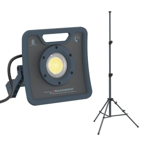 Lampa robocza MULTI-LED, 6000 lumenów, 41W, NOVA 6, SCANGRIP 03.6203 + statyw 3m 03.5431 - Scangrip 49.0595