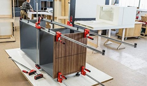 Ściski stolarskie zestaw 4szt, profesjonalne ściski z akcesoriami - REVO KRE100-2K - Bessey KRE-SET-A