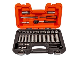 Zestaw kluczy nasadowych 3/8'' i końcówek 1/4" z grzechotką, 53 szt. - BAHCO S330L